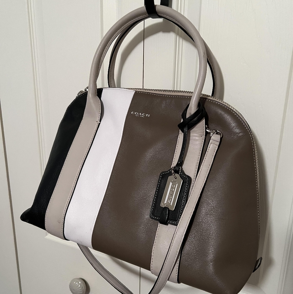 Coach Bleecker Preston Satchel in Colorblocked Leather